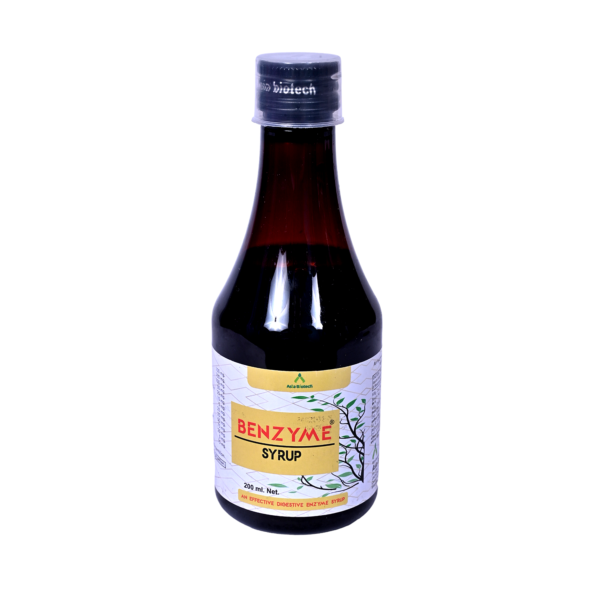 Asia Biotech Benzyme Syrup| Ayurvedic Digestive Care Syrup For Digestion Acidity Gas And Bloating| (200 ml x Pack Of 2)