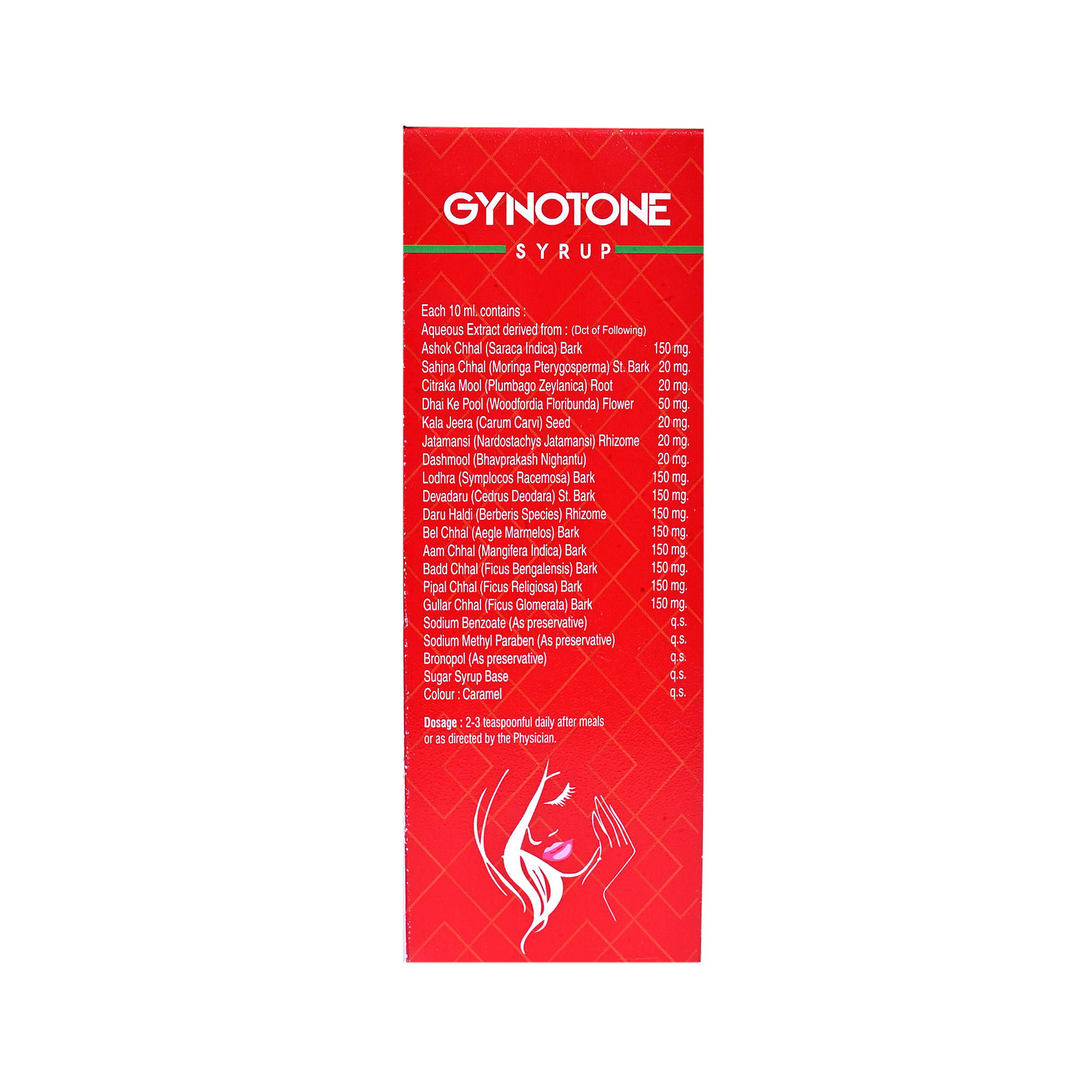 Asia Biotech Gynotone Syrup an Ayurvedic Female Tonic Which Help in The Solution of Female Discomfort - 2 x 200 ML